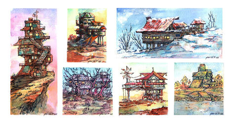 Watercolor designs 01